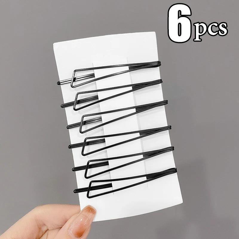 3/12Pcs Black Hair Clips Bobby Pins Wavy Fashion Hairpins Metal Barrettes Invisible BB Clip Wave Hairgrip Hair Clips Accessories