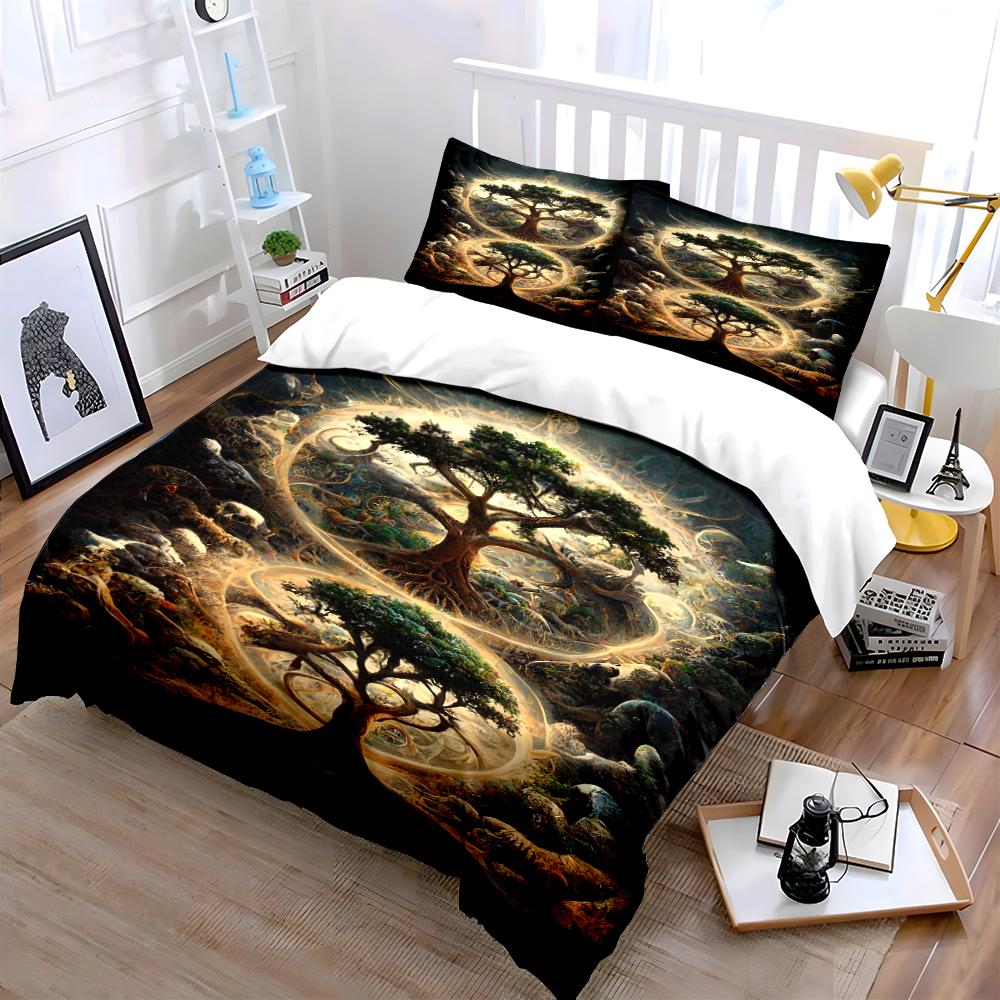 Magical Tree of Life Bedding Set Bedding set (1 duvet cover, 2 pillowcases, duvet not included)