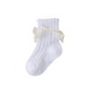 Blotona Toddler Socks for Girls Hollow-Out Cute Bowknot Anti-Skid Socks Mid-Calf Socks Summer Casual Thin Socks
