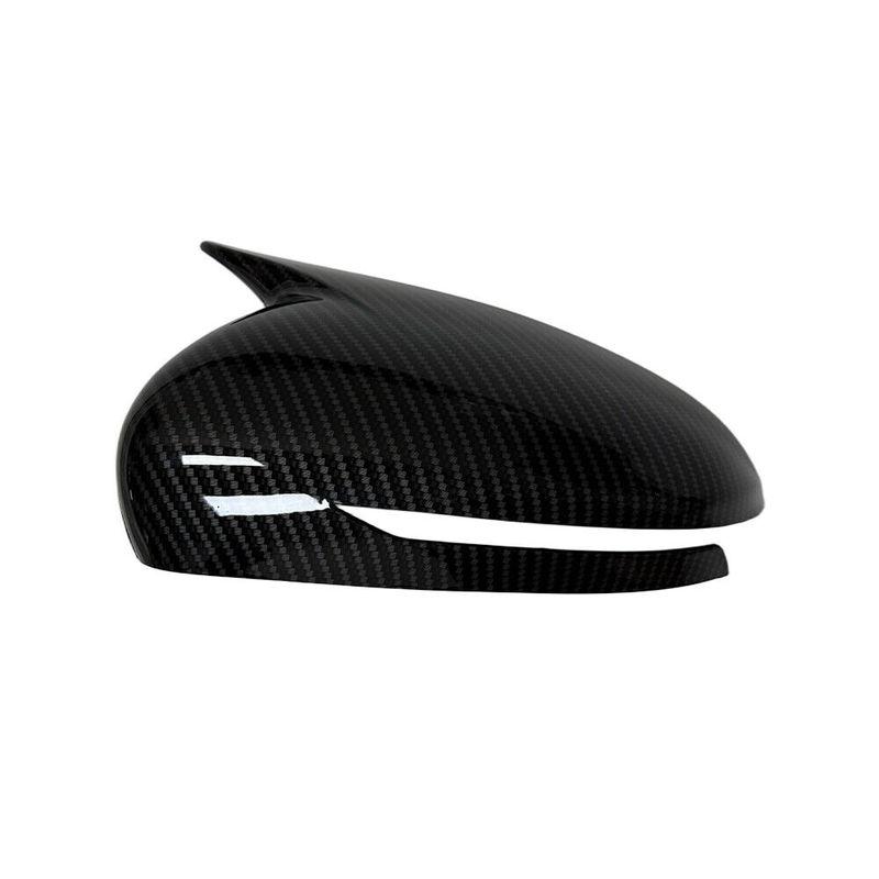 For Genesis G70 2017 2018      Car Rearview Side Mirror Cover Wing Cap Exterior Door Trim Adhesive Sticker