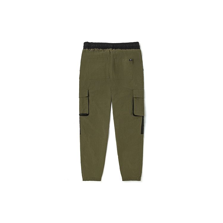 Vans Color Block Cargo Tapered Pants Women bottoms Army-Green VN0A4UU2KCZ