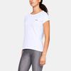Under Armour Logo Print Round Neck Sports T-Shirt Women Tops White 1328964-100