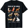 Funny Foxes of the World Fox Types Fox Animal Lover Fox Idea T-Shirt