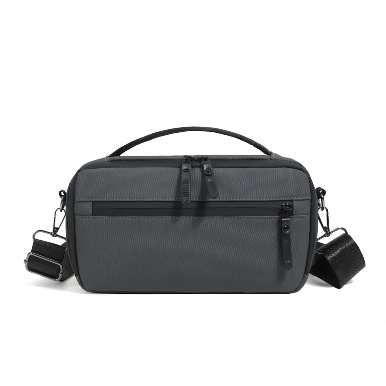 

Мужская водонепроницаемая повседневная сумка кроссбоди: Модная сумка-рюкзак большой вместимости серый