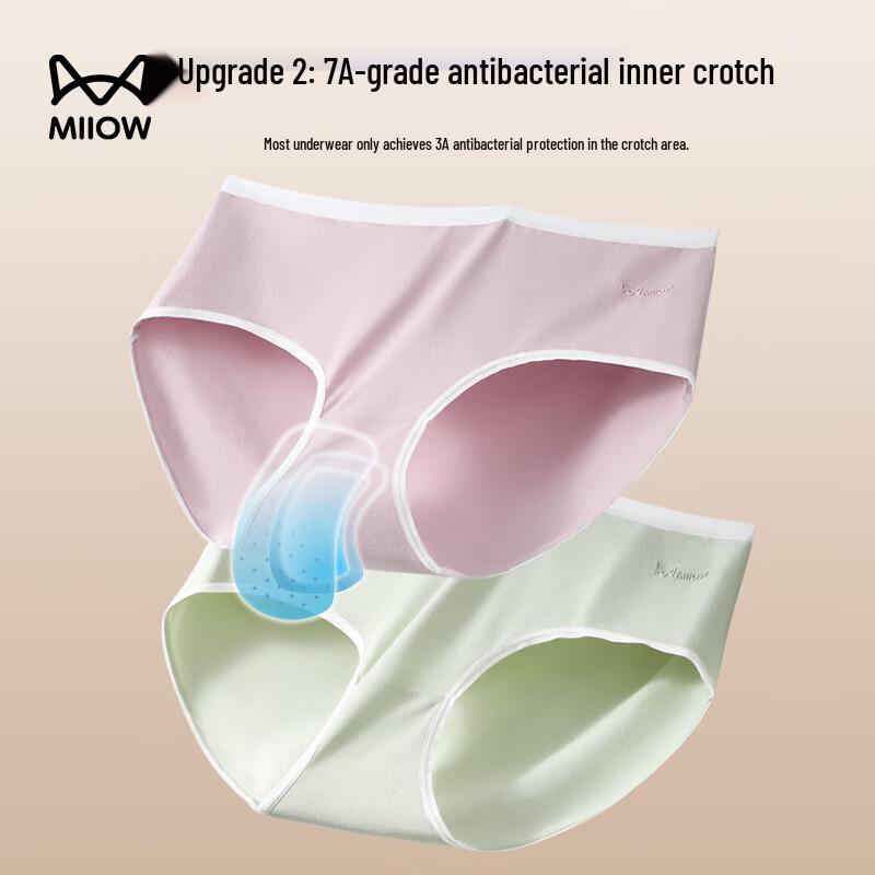 MaoRen Women's Plus Size High-Waist Cotton Antibacterial Briefs 4-Pack