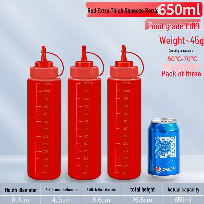 Plastic Squeeze Sauce & Oil Bottle