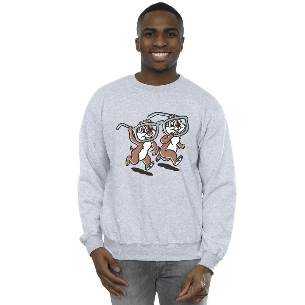 Disney Mens Chip Â´n Dale Glasses Sweatshirt