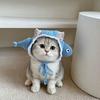 Verstellbarer Riemen Katze Gestrickte Mütze Warme Winter Hundemütze Haustier Cosplay Kopfbedeckung Party Veranstaltungen