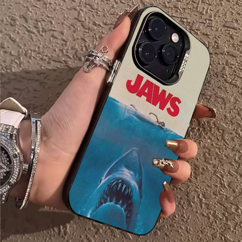 Movie J-Jaws-es Phone Case For iPhone 17,16,15,14,13,12,11,Pro,Max,Plus Soft Black Cover iPhone12mini