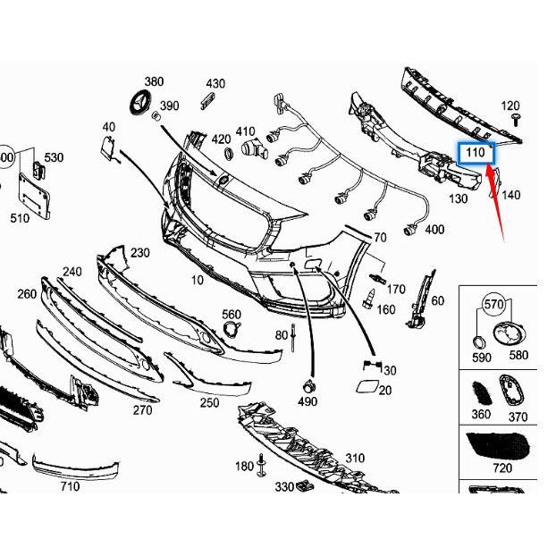 Front Bumper Upper Bracket for Mercedes-Benz GLA W156