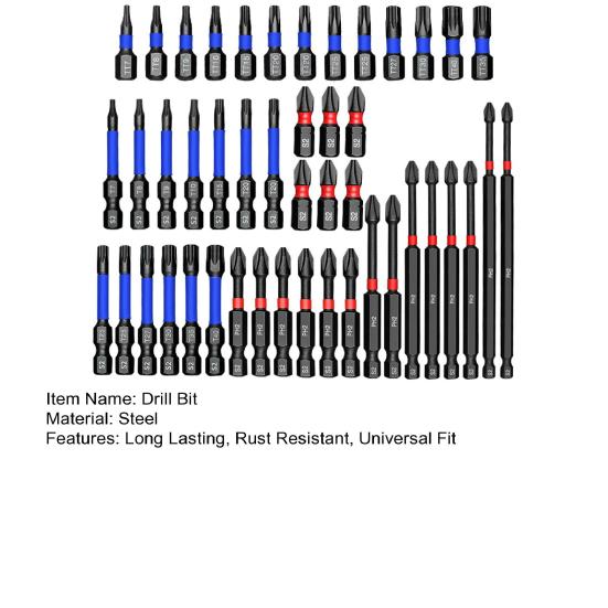 46Pcs Impact Socket Nut Driver Set Magnetic Adapters Wing Nuts Drivers