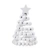 Christmas Tree Desktop Ornament Nordic Style Artificial Swivel Beads Top Star Small Artificial Tree Festive Holiday Decoration