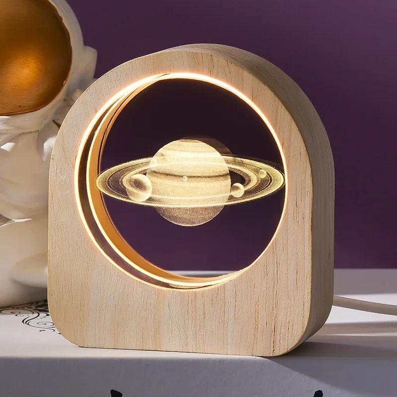 3D křišťálové sklo Řemeslná dekorace Laserem gravírovaný sluneční systém astronomie Dárek k Valentýnu Dárek k narozeninám Stolní dekorace
