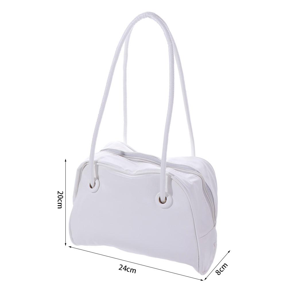 Elegant Soft PU Tote Bag Anti-splash Water Solid Color Shoulder Bag Square Underarm Bag  Women