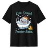 Live Laugh Toaster Badezimmer Herren T-Shirts Neuheit T-Shirts Kurzarm Rundhals T-Shirts Reine Baumwolle Geschenkidee Oberteile