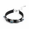 JMXD-Vintage Necklace Metal Flame Stone Velvet Turquoise Necklace, Bohemian Necklace