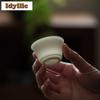 2pc/lot White Porcelain Small Horseshoe Teacup Luxury Tea Bowl Cute Cup Tea-tasting Fragrance Cup Jianzhan Master Cup Cafes 30ml