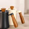 Camping Gooseneck Kettle Stainless Steel Pour Over Kettle with Thermometer & Wooden Handle, Portable Coffee Pot for Outdoor