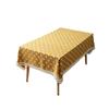 Retro Polyester Cotton Color Woven Jacquard Three-Dimensional Cut Flower Cross Fringe Tablecloth Rectangular Coffee Table Tablecloth Dining Table