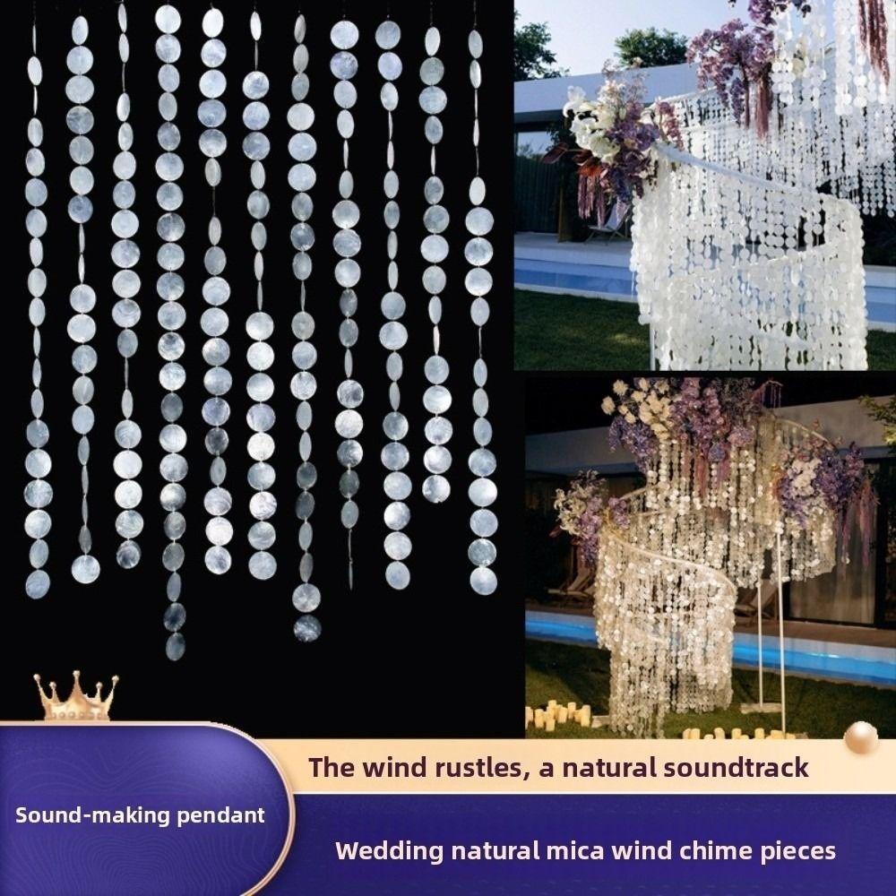 Färdiga Pärlor DIY Snäckpärlssnören Avdelare Gardin Rund Snäckdekoration Gardin Scendekoration