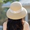 High-End Hepburn Style Raffia Sun Hat for Women - Elegant Summer Travel Accessory