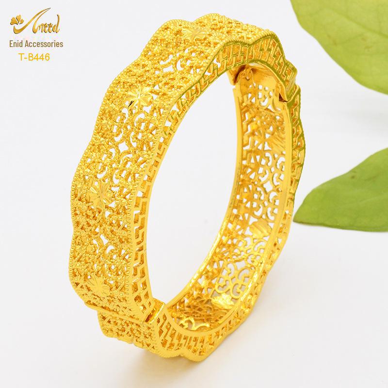Pulsera nupcial de aleación bañada en oro - Estilo de lujo de Dubái