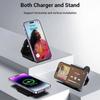 Foldalble Magnetic Wireless Charger Pad 3 in 1 Fast Charging Station for iPhone 15 14 13 12 Pro Max Apple Watch 8 7 6 AirPods