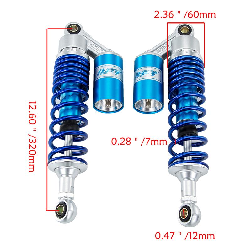 

1 Pair 320mm Round Hole Motorcycle Air Shock Absorber Scooter Rear Suspension Amortiguador For Honda Kawasaki Moto Accessories