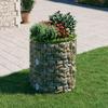 VidaXL Circular Gabion Post Gabion Basket Garden Planter Plant Container Outdoor Terrace Galvanized Steel 152018