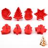 4Pcs Christmas Baking Mold for Cookie Stamp Biscuit Fondant Cake Cutter Tool