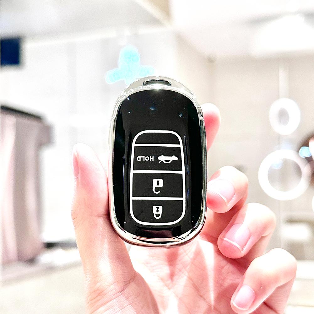 3 Buttons TPU Car Key Case Cover For Honda Civic Accord HR-V CR-V CRV Auto Shell Fob Holder Keyless Protector Accessories