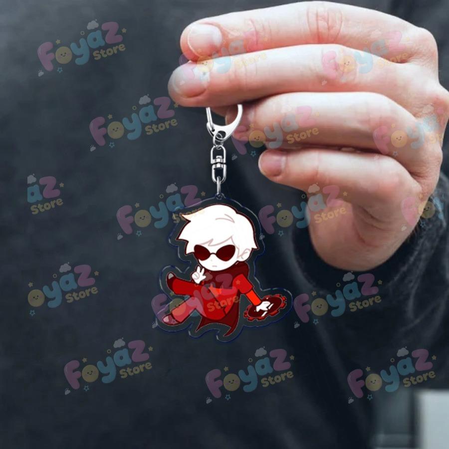 Cartoon Homestuck Keychain Accessories Bag Charms Dave Strider John Egbert Karkat Gamer Keyrings Jewelry Fans Freinds Gift