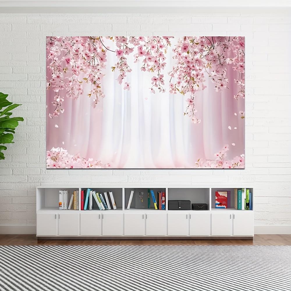 1Pcs Pink Cherry Blossoms Romantic Floral Decoration Background Wedding Backdrop Decorations For Photo Studio Photo Booth Party