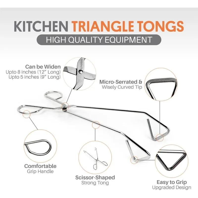 Edelstahl Küchenzange Hitzebeständig Hohl-Grillzange Lebensmittelzange BBQ-Zubehör Zange für Grillgut Küche