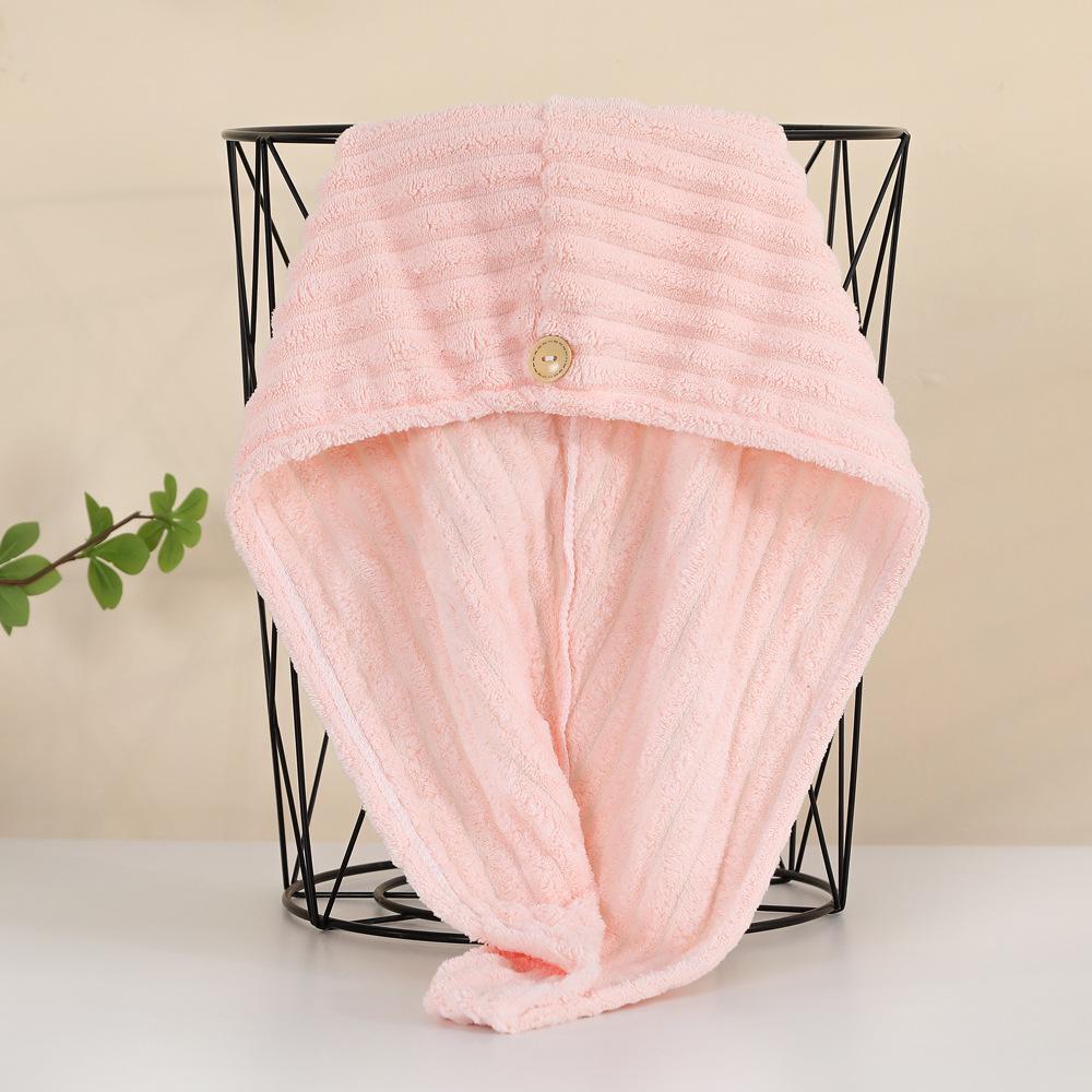 Burlap Quick-Dry Double-Layer Hair Wrap Towel - Water-Absorbent Bath Cap for Women