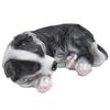 Dog Ornament Textured Exquisite Vivid Real Cute Dog Statue for Garden Lawn Desk Decoration