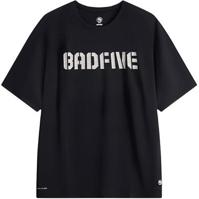 Li Ning Basketball Series Anti-Five Series Sports Casual Simple Solid Color Short Sleeve T-Shirt Men Tops Black ATSU553-3