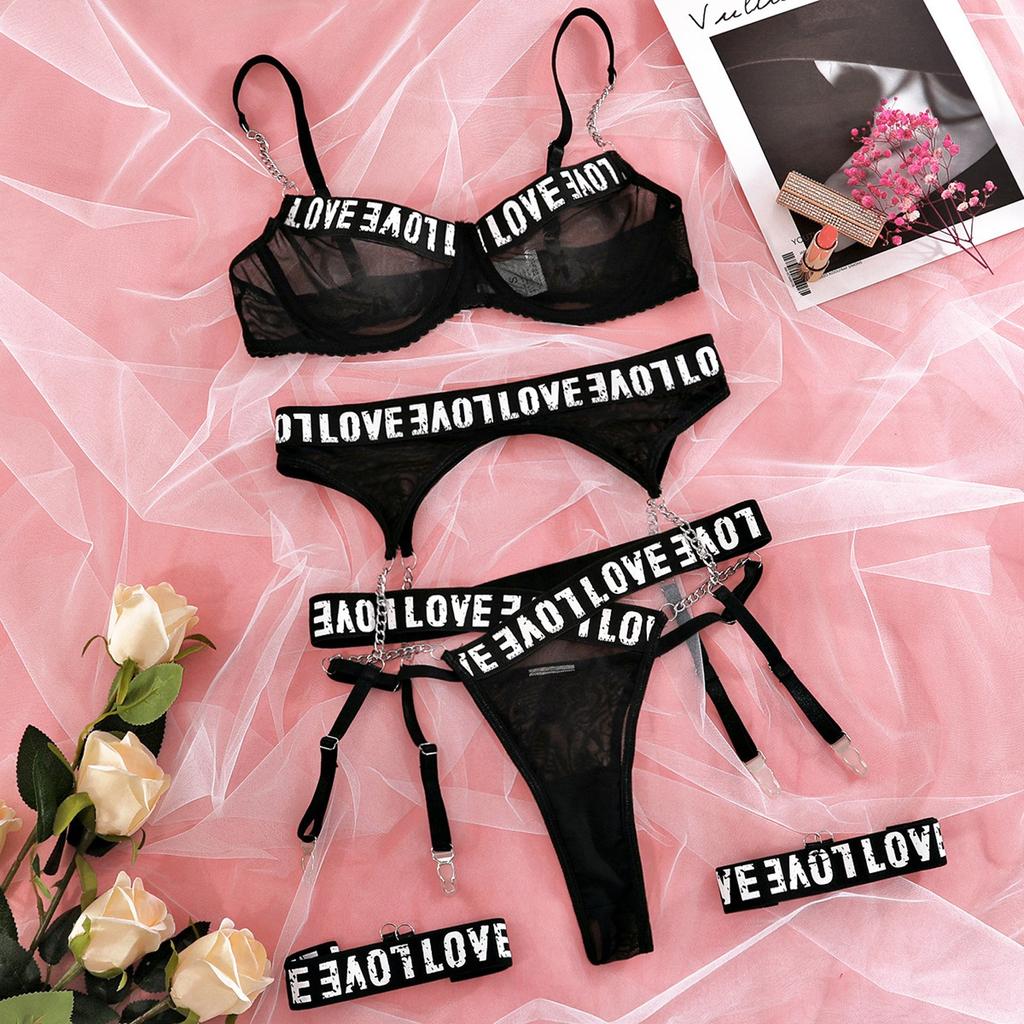 Women's Sleepwear Spaghetti Strap Dress Transparent Sexy Nightgowns Lace Slip Pajamas Sexy Set Lingerie