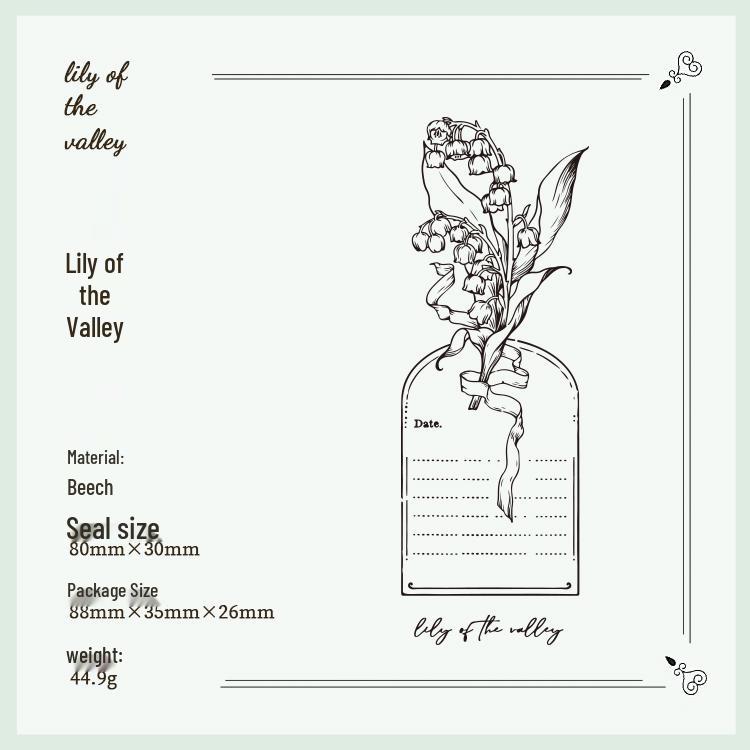 Retro Floral Wood Stamps for Simple Versatile Journals & Watercolor Art