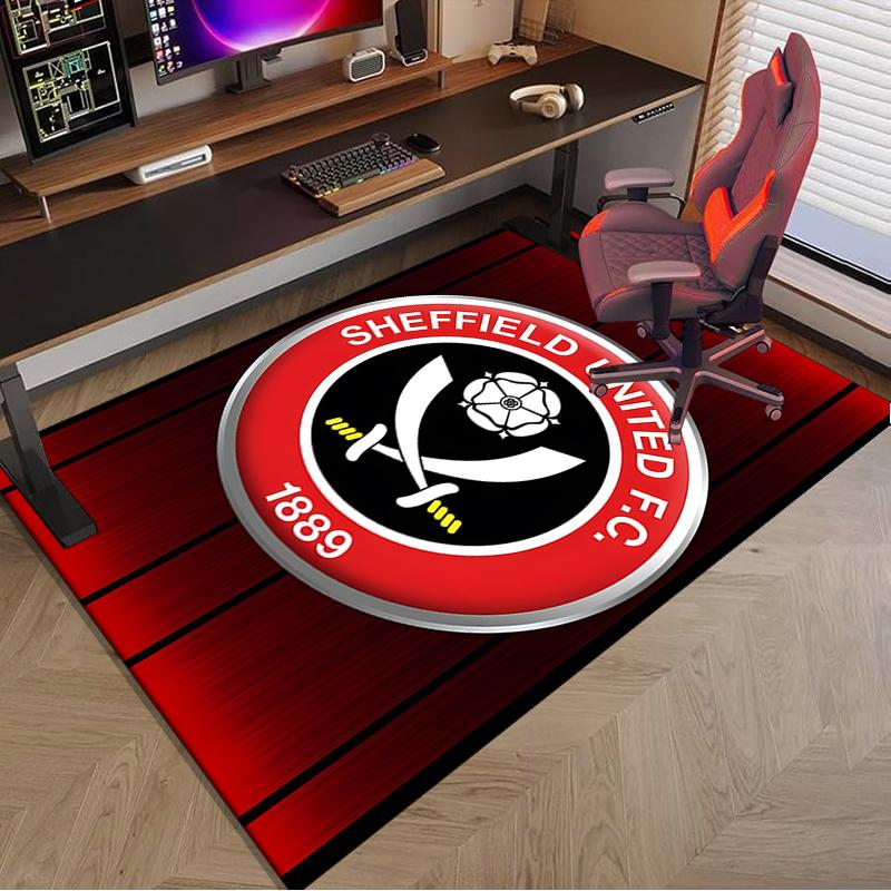 1PC She-ffield Fc Crest Rug Game Carpet, Floor Mat for Bedroom Living Room Entryway Rug, Home Decor Idea Gift for Christmas birthday