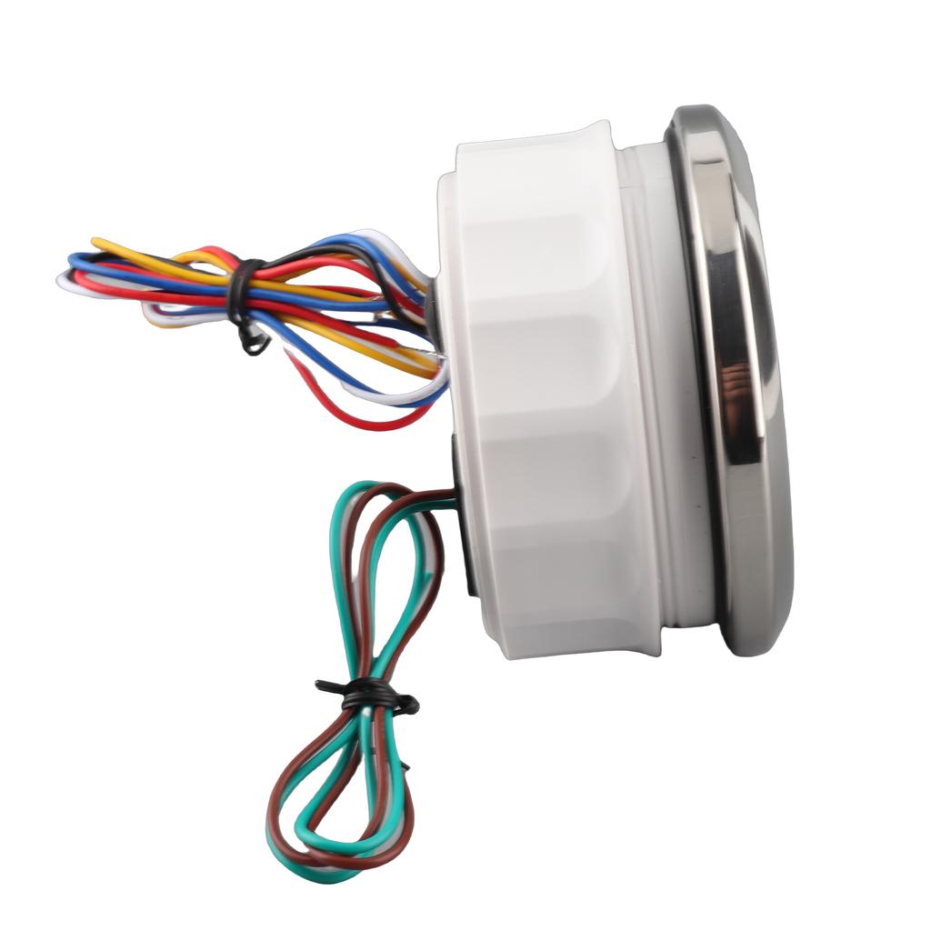 3‑In‑1 6000RPM Tachometer Water Temp Oil Pressure Hour Gauge IP67 Waterproof for Car Boat TruckBlack Dial