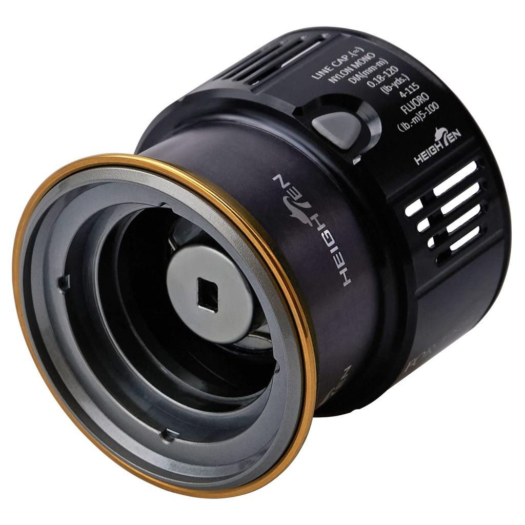 HEIGHTEN Reel Spool SHIMANO Shallow 2500S Spare Spool Black And Gold HT02904
