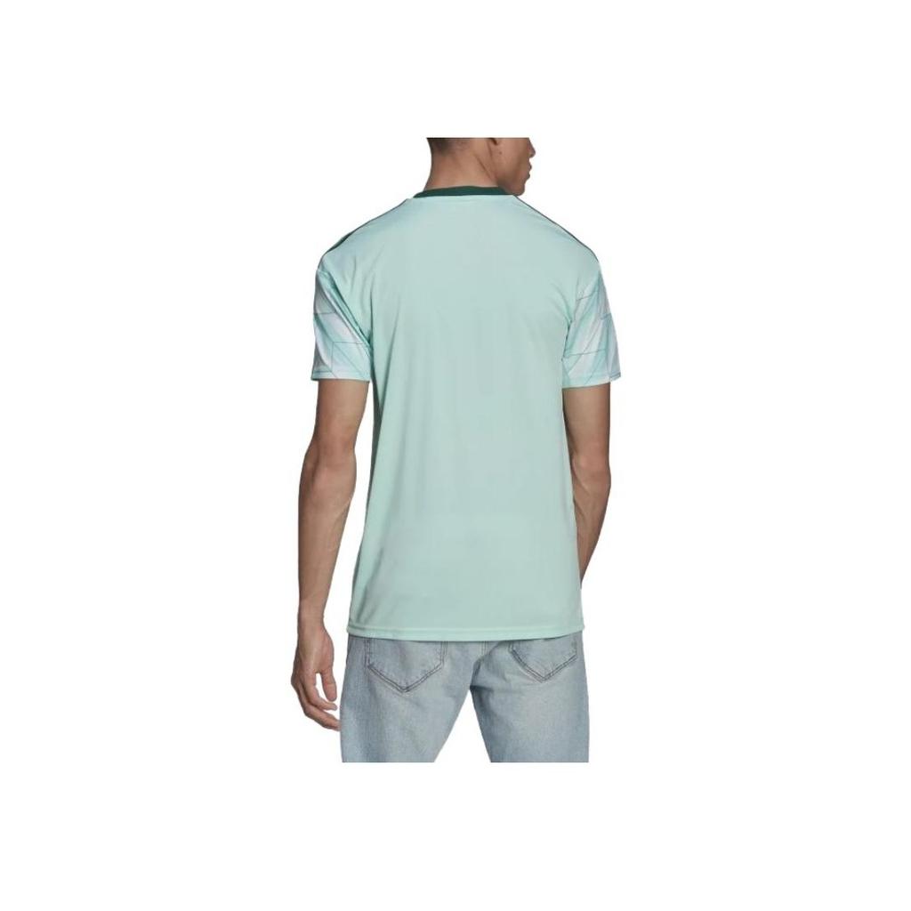 Adidas SS23 Logo Print Striped Short Sleeve T-Shirt Men Tops Green H45466