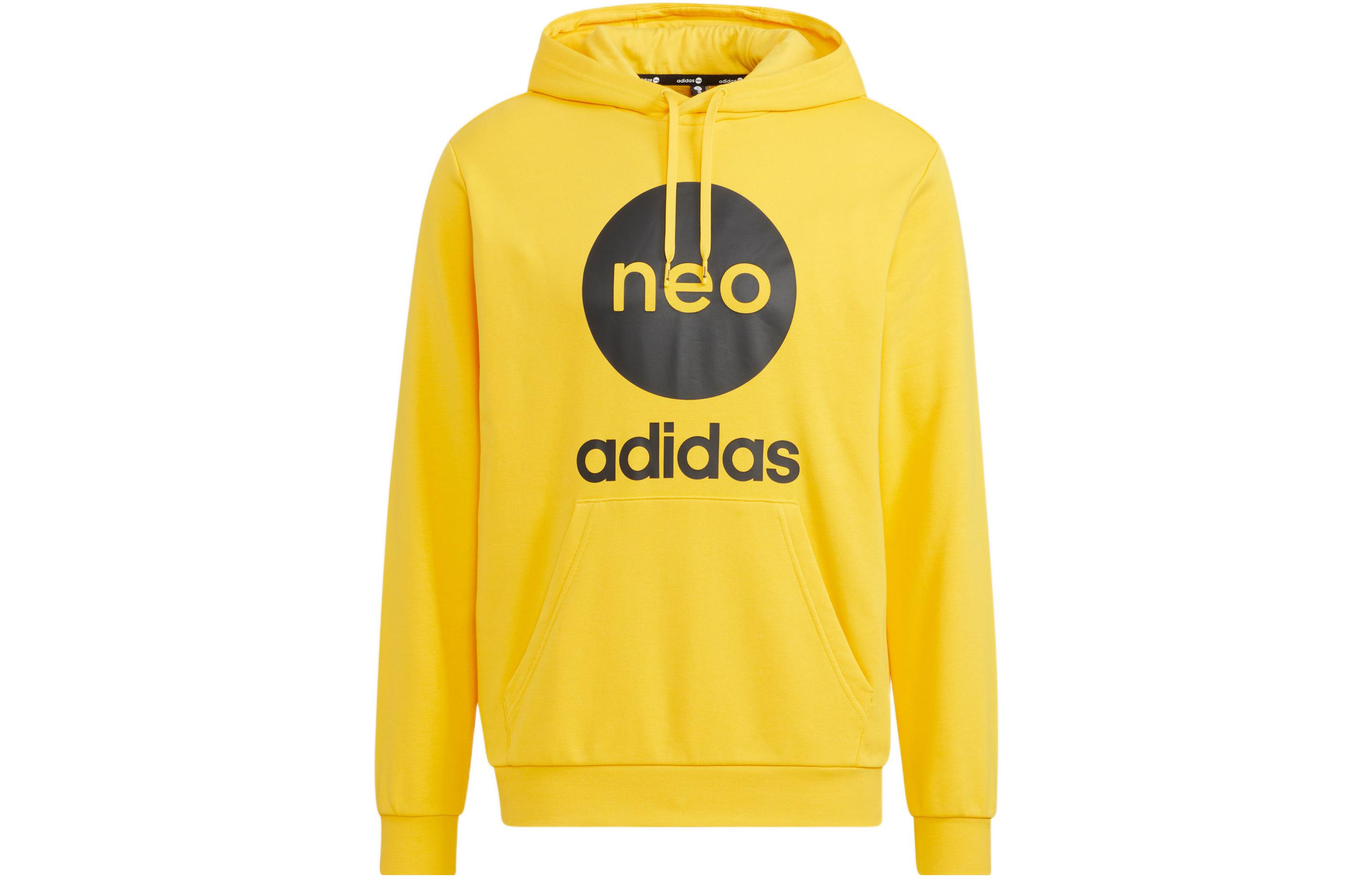 Adidas Neo Sweatshirts Unisex Yellow Hooded Moderate Regular HM2010 XL
