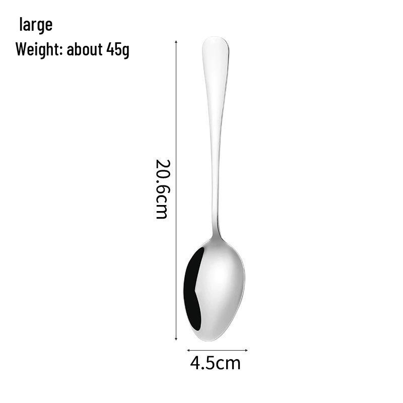 Nerezová ocel 304 Lžíce na polévku a kávu s dlouhou rukojetí v korejském stylu