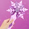 1Set Snowflake Light Sound Sticks Kid Cosplay Props Princess Wand Toy Fairy Girls Glowing Wands Christmas Halloween Children Toy