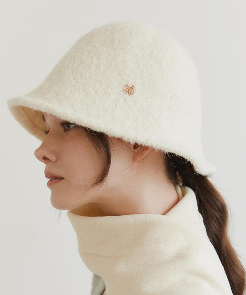Hallen Wool Hairy Bucket Hat (C039_Ivory)