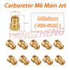 10pcs Pack of Carburetor Main Jet M6 6mm Thread For DellOrto BGM Motoforce PHNL/PHVA/PHBH/PHBL/PHBN/PHVB Carb Injector Nozzle