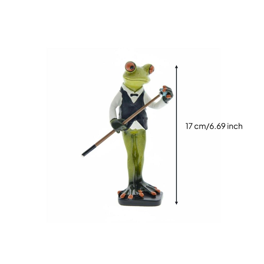Skurrile Froschstatue Harzfigur für Wohnaccessoire Dekorative Tierskulptur