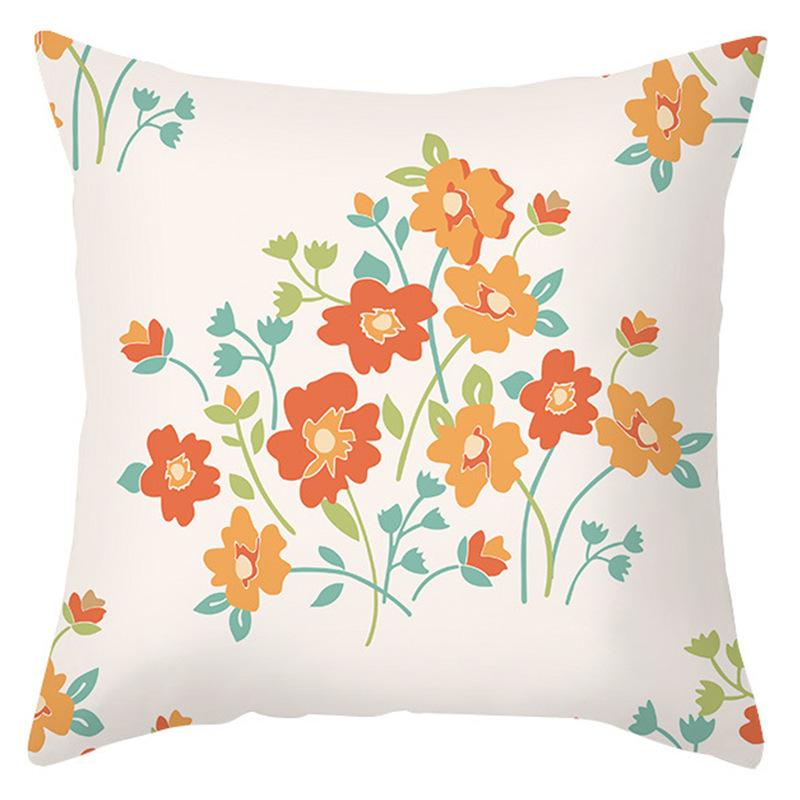 Geometric Floral Pattern Fresh Nordic Style Pillowcase Desk Lunch Break Sleeping Pillow Bedside Pillow Cushion